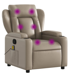 Fauteuil de massage inclinable Cappuccino Similicuir