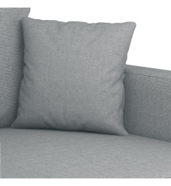 Ensemble de canapés 3 pcs coussins gris clair tissu