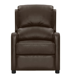 Fauteuil de massage marron similicuir brillant