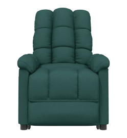 Fauteuil électrique de massage Vert foncé Tissu