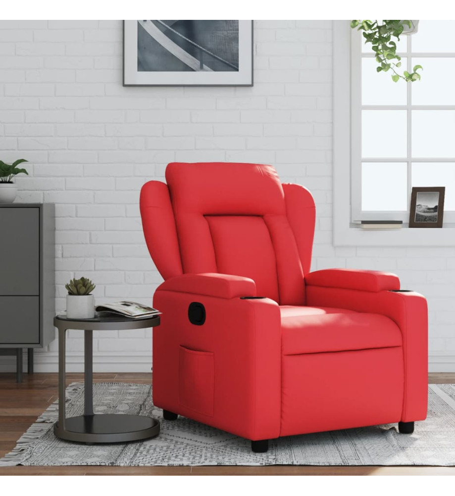 Fauteuil inclinable Rouge Similicuir