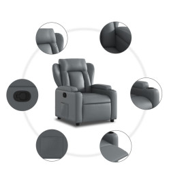 Fauteuil inclinable Gris Similicuir