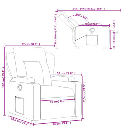 Fauteuil inclinable Gris Similicuir