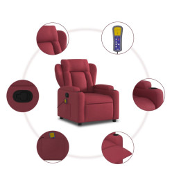 Fauteuil de massage inclinable Rouge bordeaux Tissu