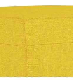 Ensemble de canapés 3 pcs avec coussins Jaune clair Tissu