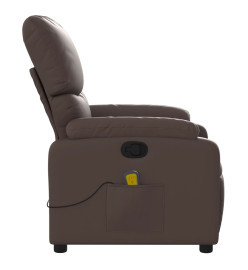 Fauteuil de massage inclinable Marron Similicuir