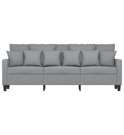 Canapé à 3 places Gris clair 180 cm Tissu