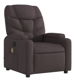 Fauteuil de massage inclinable Marron foncé Tissu