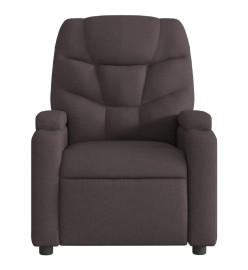 Fauteuil de massage inclinable Marron foncé Tissu