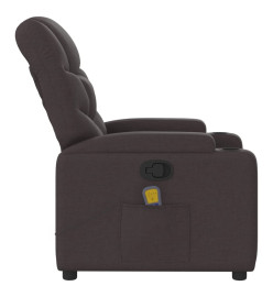 Fauteuil de massage inclinable Marron foncé Tissu