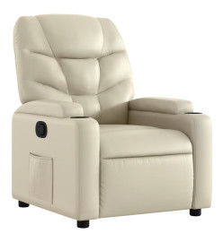 Fauteuil inclinable Crème Similicuir