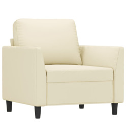 Fauteuil Crème 60 cm Similicuir