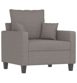 Fauteuil avec repose-pied Taupe 60 cm Tissu