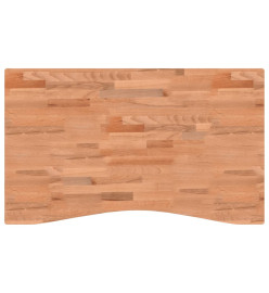 Dessus de bureau 100x(55-60)x2,5 cm bois massif de hêtre