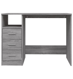 Bureau avec tiroirs Sonoma gris 102x50x76 cm Bois d'ingénierie