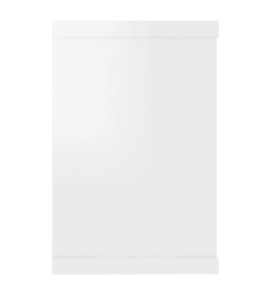 Étagères cube murales 4 pcs Blanc brillant 60x15x23cm Aggloméré