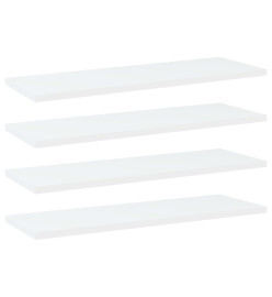 Panneaux de bibliothèque 4 pcs Blanc 60x20x1,5 cm Aggloméré