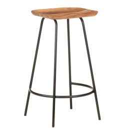 Tabourets de bar lot de 2 bois d'acacia solide