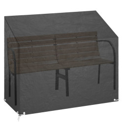 Housses de banc de jardin 2 pcs 8 œillets 160x70x70/88 cm PE