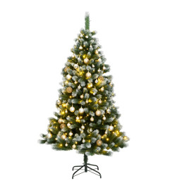 Sapin de Noël artificiel articulé 300 LED et boules 180 cm