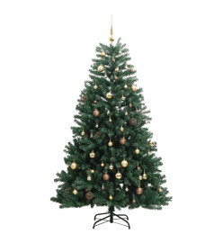 Sapin de Noël artificiel articulé 300 LED et boules 270 cm