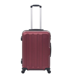 Valise rigide 3 pcs Rouge bordeaux ABS