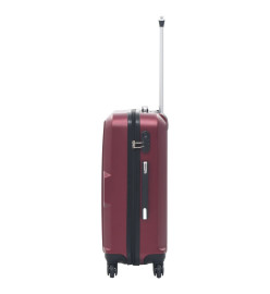 Valise rigide 3 pcs Rouge bordeaux ABS