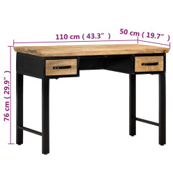 Table d'écriture 110x50x76 cm Bois de manguier massif