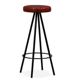 Tabourets de bar lot de 2 cuir véritable