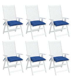 Coussins de chaise 6 pcs bleu 50x50x7 cm tissu oxford