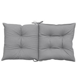 Coussins de chaise de jardin à dossier bas lot de 6 gris