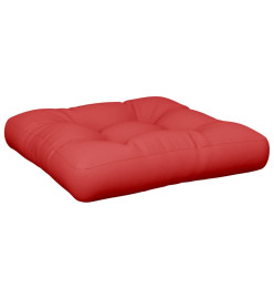 Coussin de palette rouge 50x50x12 cm tissu