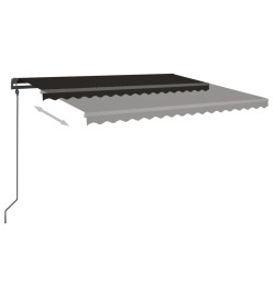 Auvent automatique rétractable avec poteaux 5x3,5 m Anthracite