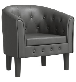 Fauteuil cabriolet gris similicuir