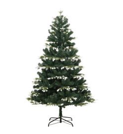 Sapin de Noël artificiel articulé 150 LED et boules 150 cm