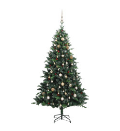 Sapin de Noël artificiel articulé 300 LED et boules 240 cm