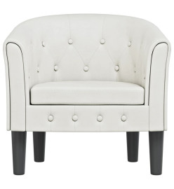 Fauteuil cabriolet blanc similicuir