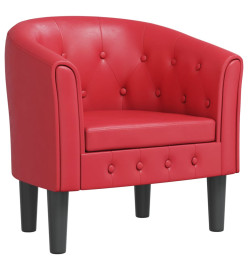 Fauteuil cabriolet rouge similicuir