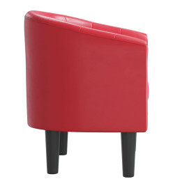 Fauteuil cabriolet rouge similicuir