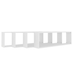 Étagères cube murales 4 pcs Blanc 100x15x30 cm Aggloméré