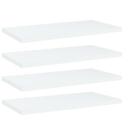 Panneaux de bibliothèque 4 pcs Blanc 40x20x1,5 cm Aggloméré