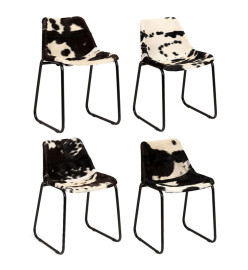 Chaises à manger lot de 4 cuir véritable de chèvre