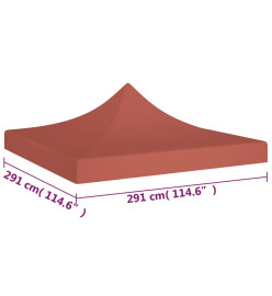 Toit de tente de réception 3x3 m Terre cuite 270 g/m²