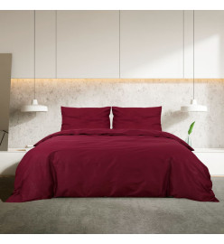 Ensemble de housse de couette Bordeaux 260x220 cm Microfibre