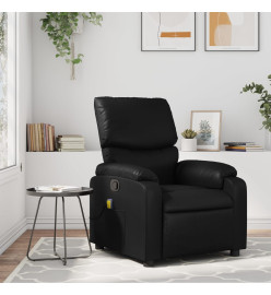 Fauteuil de massage inclinable Noir Similicuir