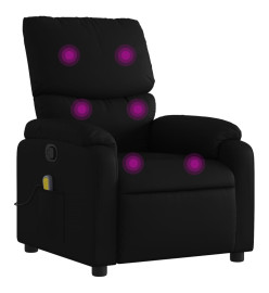 Fauteuil de massage inclinable Noir Similicuir