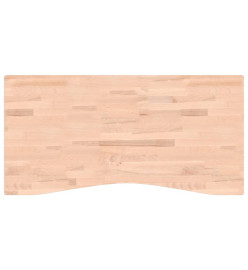 Dessus de bureau 110x(50-55)x1,5 cm bois massif de hêtre