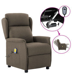 Fauteuil électrique de massage Taupe Tissu