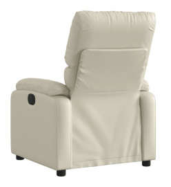 Fauteuil inclinable de massage Crème Similicuir