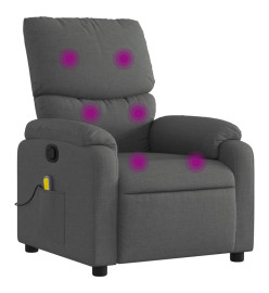 Fauteuil de massage inclinable Gris foncé Tissu